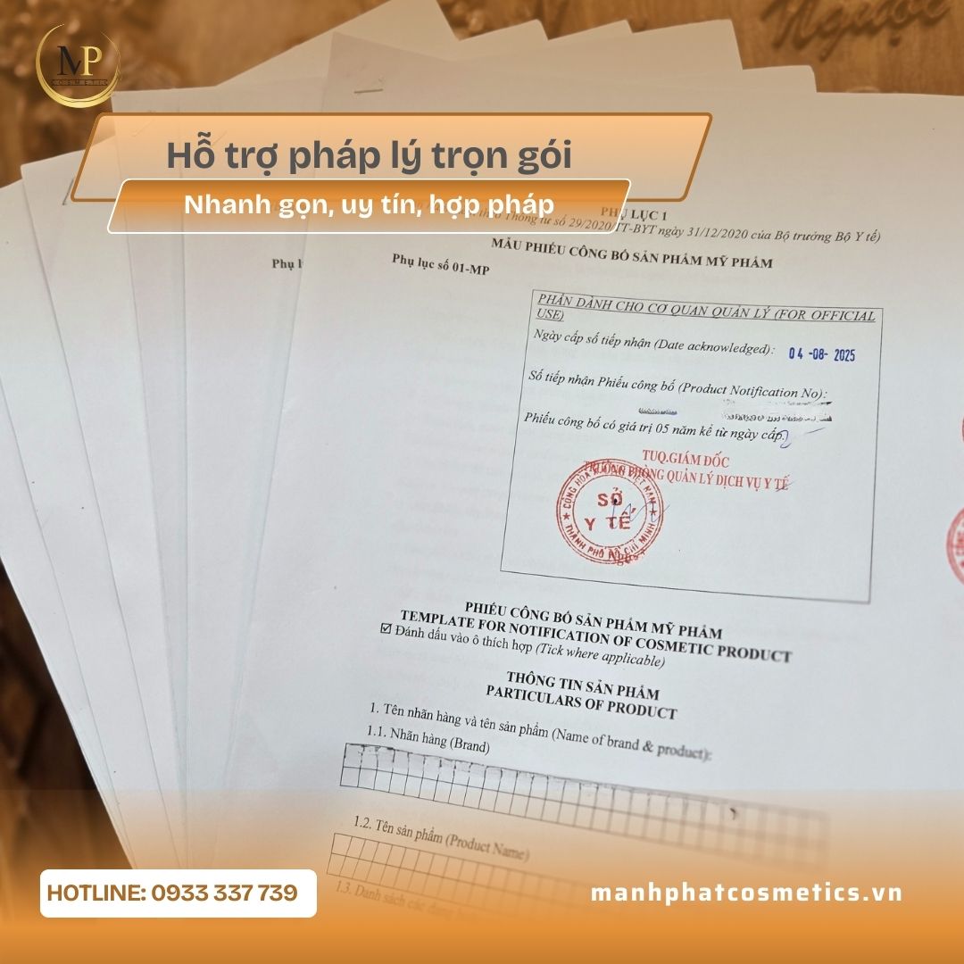 công bố mỹ phẩm