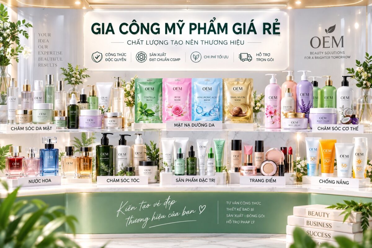 Gia Công Mỹ Phẩm Giá Rẻ: Giá Rẻ Nhưng Chất Lượng Không Hề Rẻ 9 gia cong my pham gia re oemcos