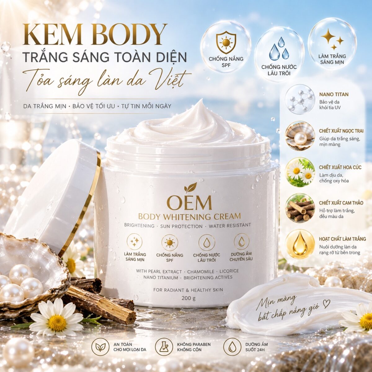 Kem Body Kháng Nước: Cơ Hội Cho Người Bán Online Và Hệ Thống Mỹ Phẩm 1 kem body khang nuoc